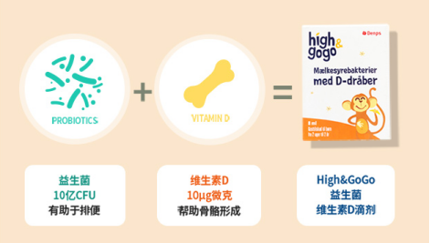 High&GoGo益生菌维生素D滴剂